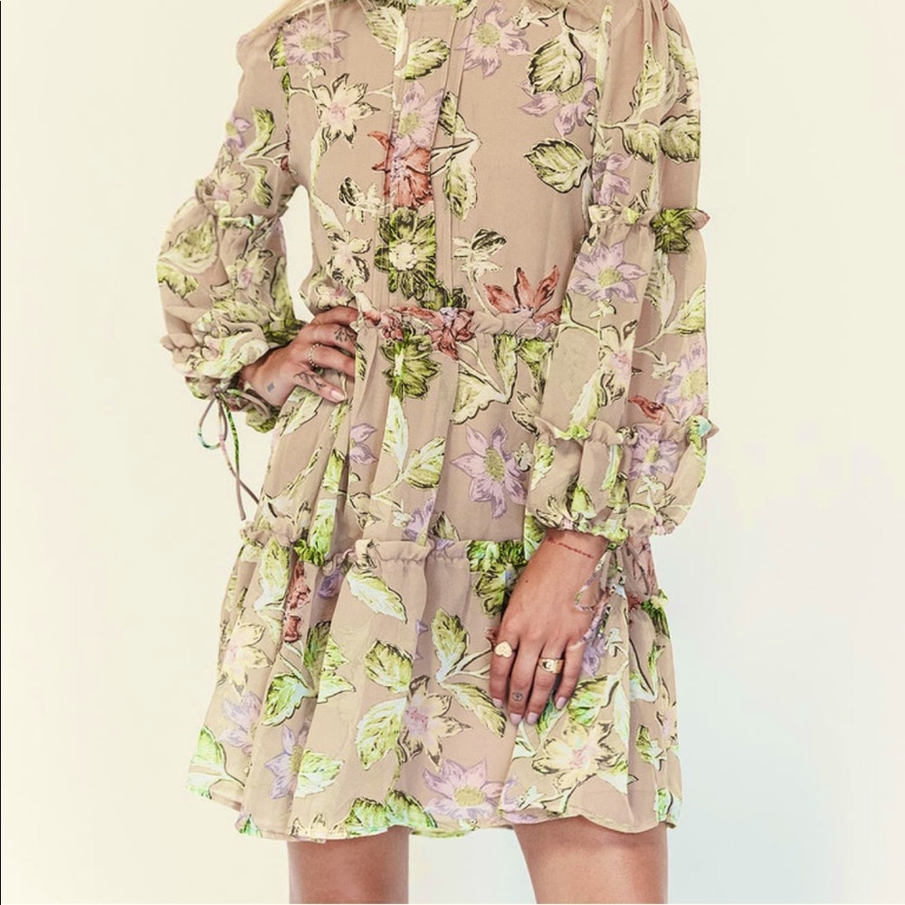 Princess Polly Blush Floral Dress